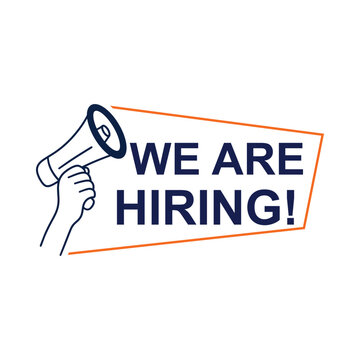 We're Hiring Banner Template. Business Recruiting Concept. Open Vacancy Design Template