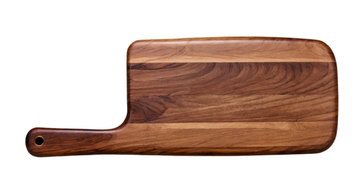 Elegant teak wood cutting board showcasing fine craftsmanship and natural grain patterns for culinary enthusiasts