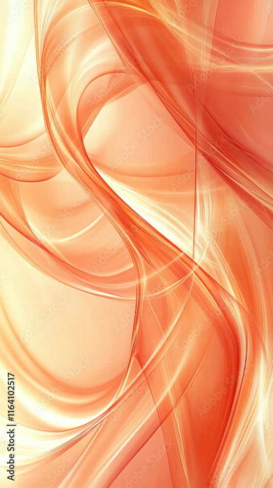 Poster Abstract wavy patterns in warm tones create a dynamic and fluid visual effect.