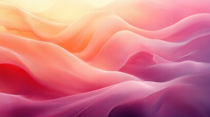 Obraz premium Abstract waves in soft pastel colors create a serene and calming visual effect.