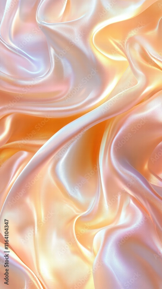 Poster a soft, shimmering fabric in pastel colors, creating a luxurious and elegant appearance.