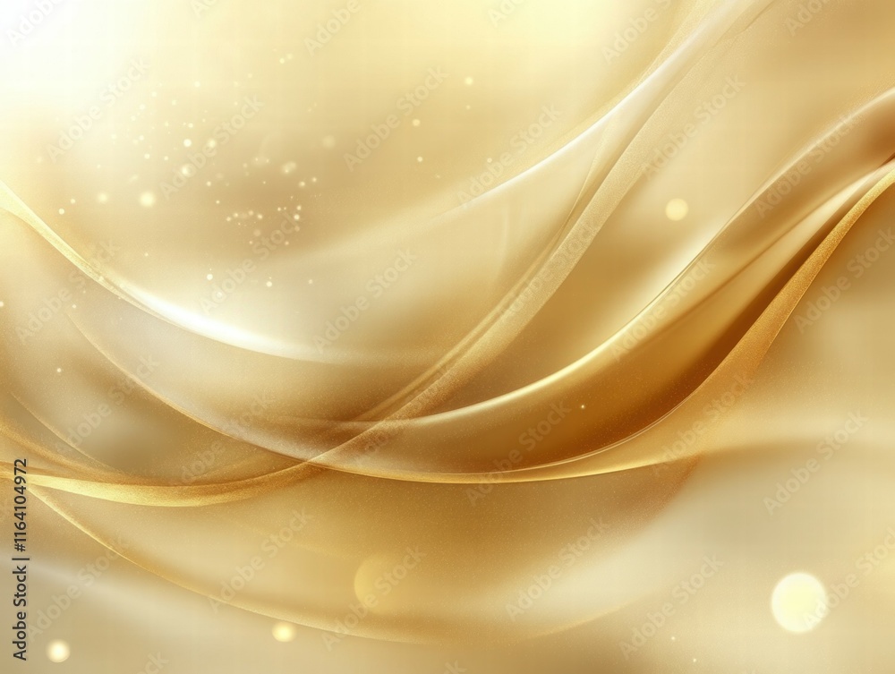 Poster a soft, flowing abstract design with golden hues and gentle curves, evoking elegance and warmth.