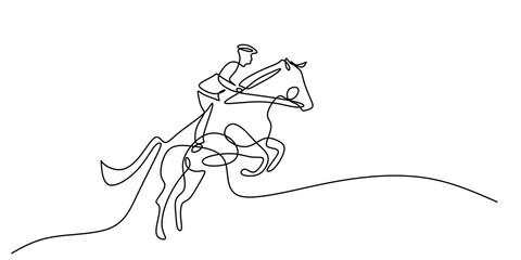 Person Riding Horse in Equestrian Jumping. Symbolizing Grace, Athleticism, and Competition