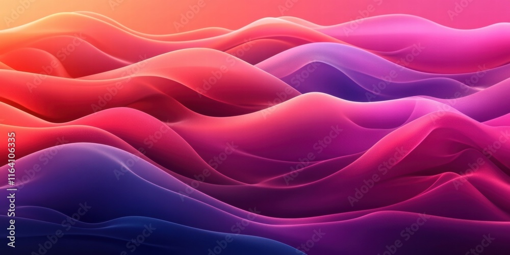 Poster Abstract waves in vibrant colors create a dynamic, fluid visual experience.