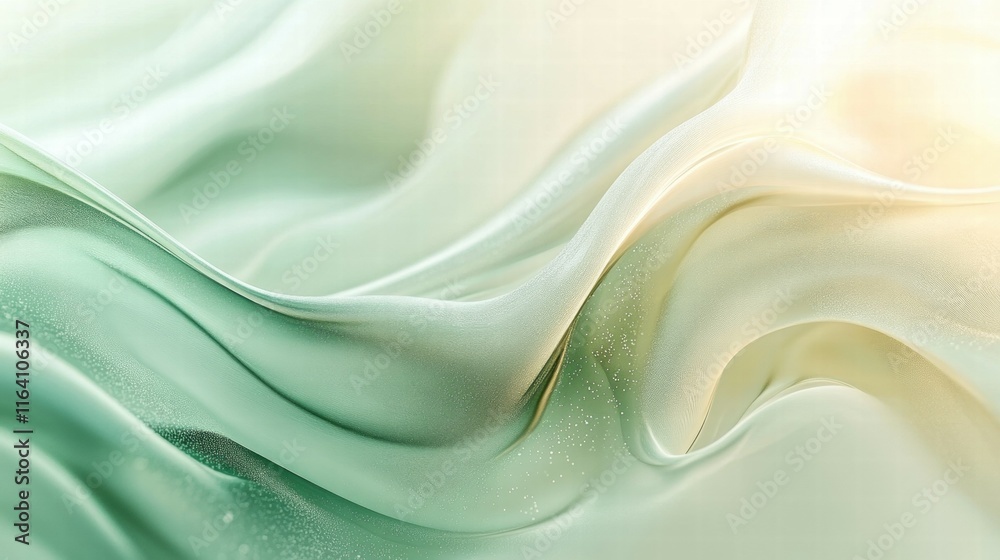 Poster Soft, flowing fabric in gentle gradients, creating a serene and calming visual effect.