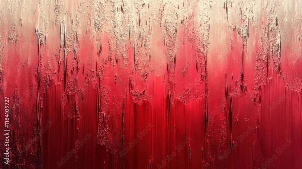 Aufkleber abstract artwork featuring a gradient of red tones with textured layers.
