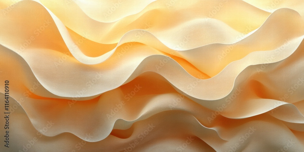 Poster Soft, flowing fabric in warm tones, creating a serene and elegant visual texture.