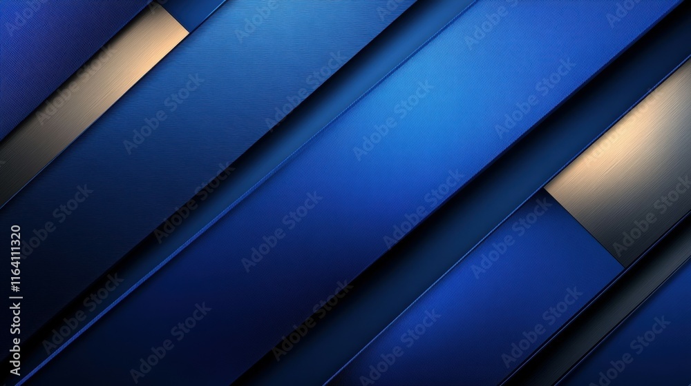 Poster abstract blue geometric design with layered textures and gradients.