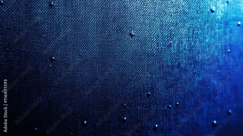 Poster close-up of a textured surface with droplets, showcasing a blend of blue hues.
