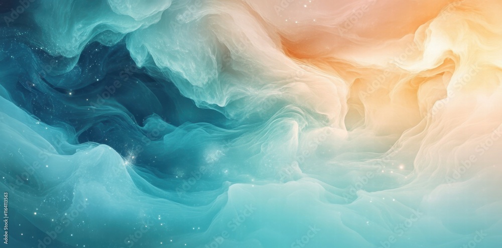 Poster a swirling blend of soft colors and textures, evoking a sense of calm and creativity.