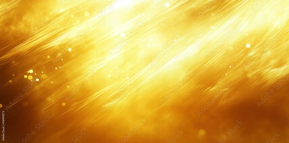 Poster A shimmering golden abstract background with soft light and sparkles.
