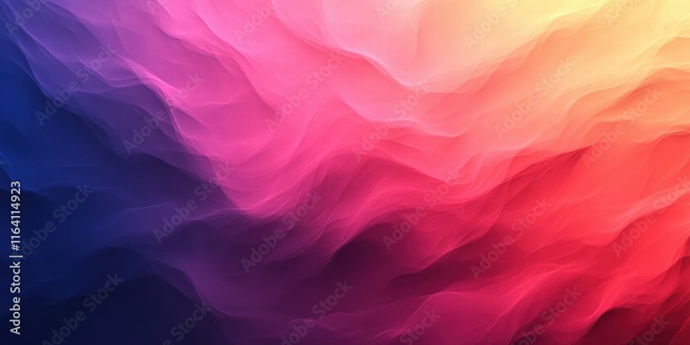 Poster Abstract gradient waves in vibrant colors creating a smooth, flowing texture.