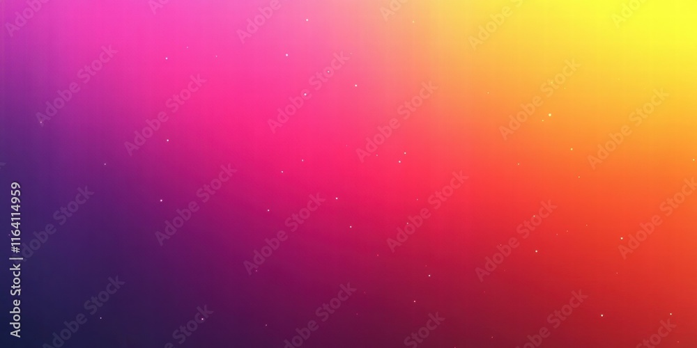 Aufkleber a gradient background featuring vibrant colors from pink to yellow with subtle star-like elements.