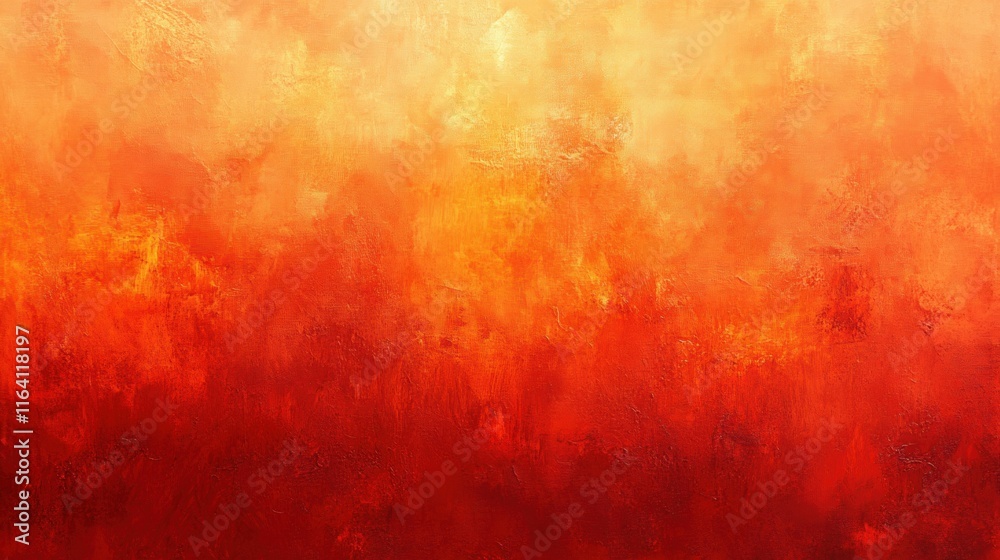 Poster Abstract fiery gradient with warm tones creating a dynamic, energetic atmosphere.
