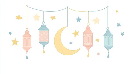Fototapeta premium copy space for welcoming Kamadhan Kareem
