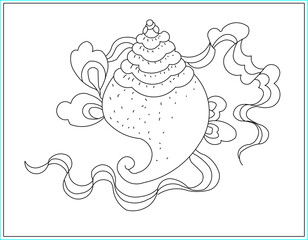 vector sketch illustration silhouette design interior furniture decoration traditional ethnic wall painting.eps