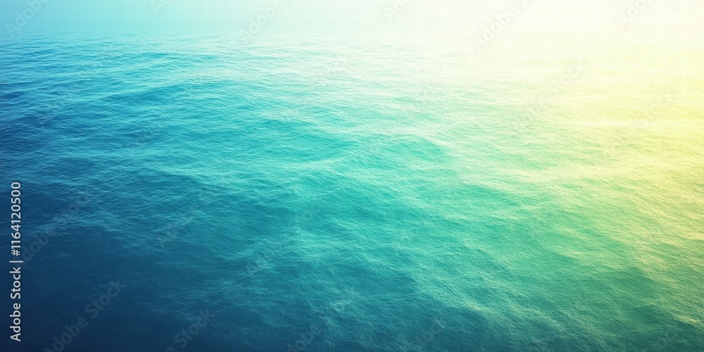 Poster A tranquil view of the ocean's surface, showcasing calm waves and a gradient of colors.