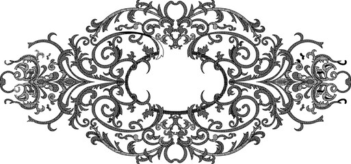 vector sketch illustration silhouette design ornate ornament floral decoration classic vintage.eps