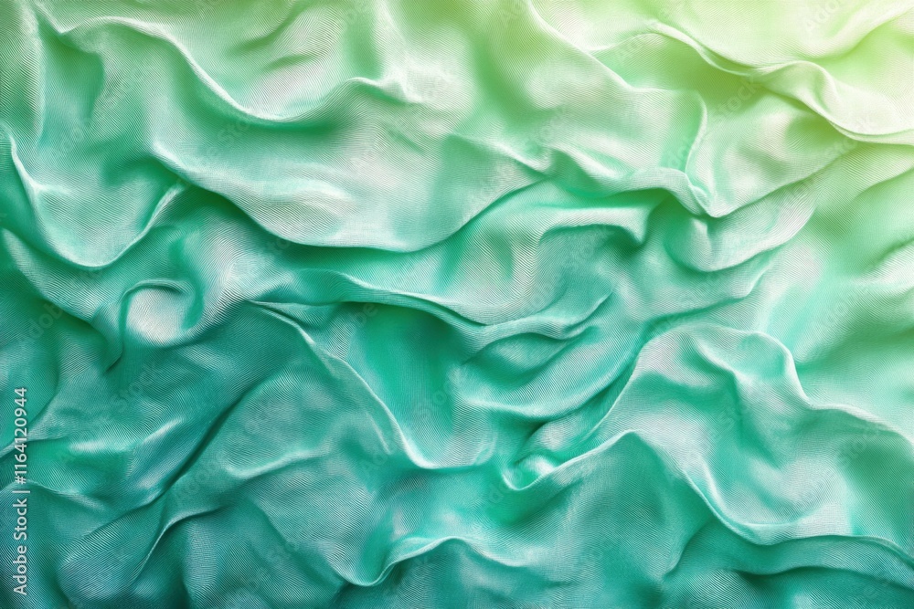 Aufkleber Textured fabric in shades of teal, creating a soft and flowing visual effect.
