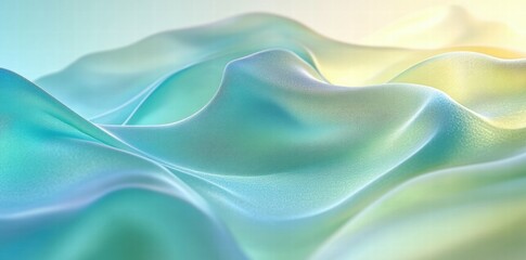 Obraz premium Abstract waves of soft fabric in pastel colors creating a serene and calming visual effect.