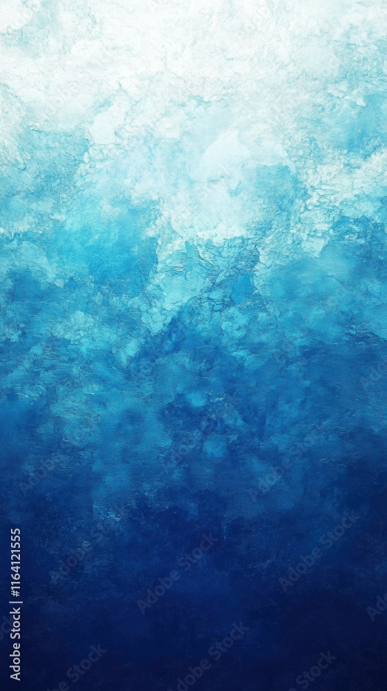 Poster An abstract representation of deep blue ocean waves and textures.
