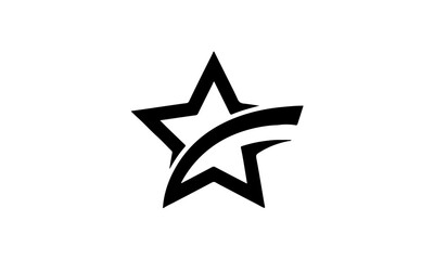 Fototapeta premium black star icon