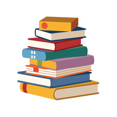 Books vector collection. Stack of colorful books. Reading concept in flat vector design