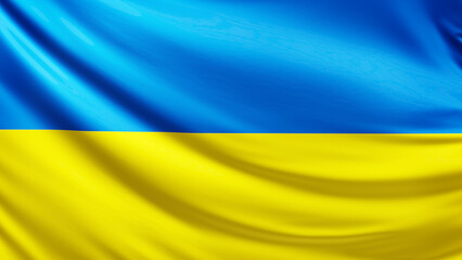 Ukraine flag picture, close-up shot of symbol of ukrainian nation, europe,  animated flag background photo, 3D photo of a flag, national symbol of the people, patriotism, full screen
