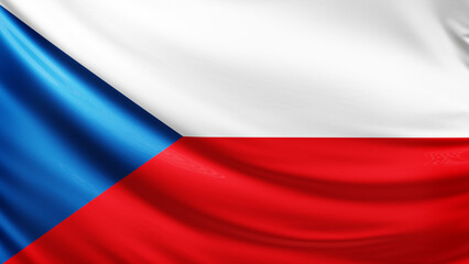 Czech Republic flag picture, close-up shot of symbol of czech nation, europe, animated flag background photo, 3D photo of a flag, national symbol of the people, patriotism, full screen