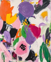 Obraz premium the abstract nature of the artworkAbstract Colorful Expressionist Painting