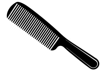 A plastic comb for styling and combing hair flat vector icon 