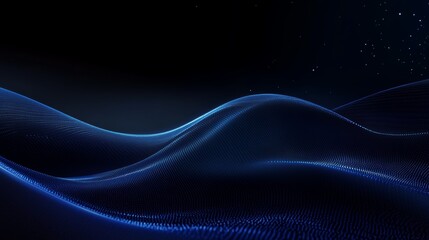 Abstract Blue Wave Particle Background