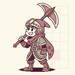 unique creative pixel art gaming character icon logo vector art deisign 