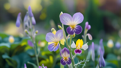 Fototapeta premium Title: Close-up View of Heartsease (Also Known as Wild Pansy) - Phoenix