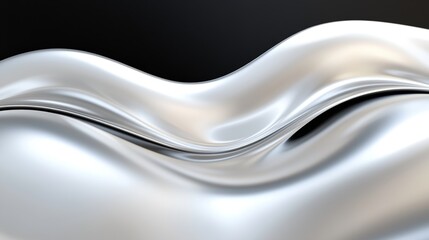 Abstract Silver Wave Background