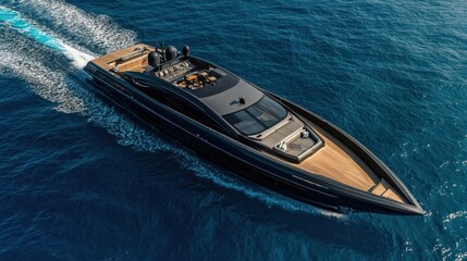 Luxury Yacht Cruising the Ocean: A Majestic Vessel