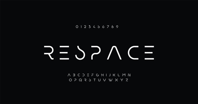 Creative modern technology alphabet fonts. Abstract typography urban sport, techno , fashion, digital, future creative logo font. vector illustration
