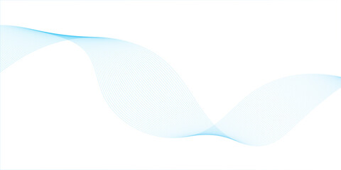 Abstract vector background with blue wavy lines. vector illustration.