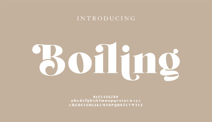 Minimal modern alphabet fonts and numbers. Abstract urban thin line font typography typeface uppercase lowercase. vector illustration