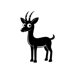 Gazelle cartoon vector silhouette
