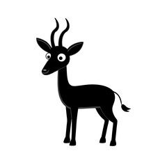 Gazelle cartoon vector silhouette