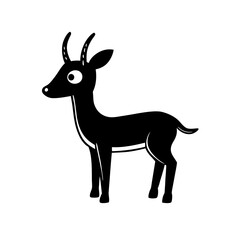 Gazelle cartoon vector silhouette