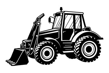 Naklejka premium illustration of a Backhoe Loader
