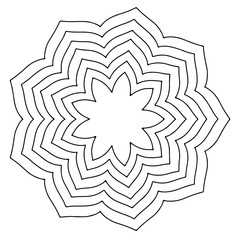 black and white flower mandala