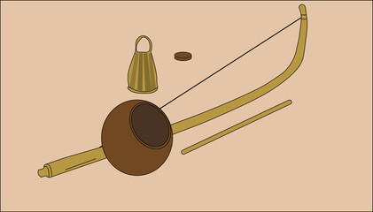 berimbau is a traditional music instrument from brazil.