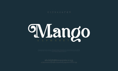 Luxury wedding alphabet logo font. Typography elegant classic serif fonts and number decorative vintage retro logos branding. vector illustration
