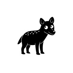 Hyena cartoon vector silhouette