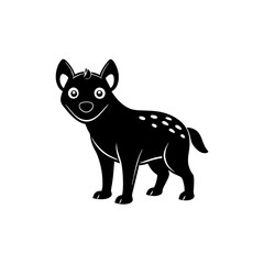 Hyena cartoon vector silhouette