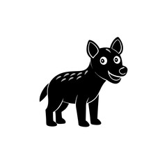 Hyena cartoon vector silhouette