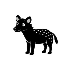 Hyena cartoon vector silhouette